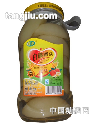 唐源白桃罐头500g