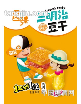 壹号桌烧烤味三明治豆干120g