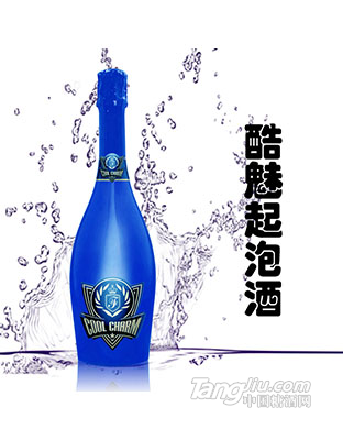 酷魅起泡酒电镀型750ml蓝瓶