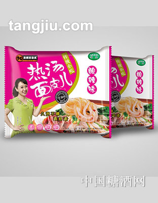 京辉酸辣味热汤面皮（非油炸）