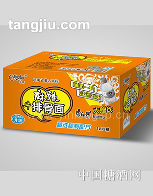 京辉麻辣排骨面桶装