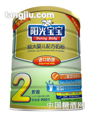 阳光金优+较大配方奶粉900g