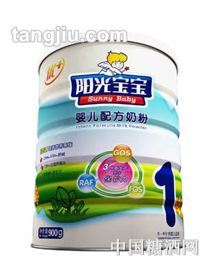 阳光优＋配方奶粉1段900g