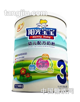 阳光优＋幼儿配方奶粉3段900g