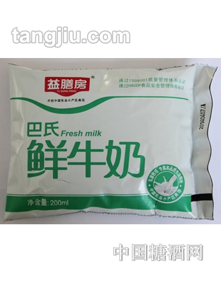 益膳房巴氏鲜牛奶200ml