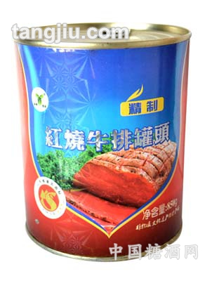 永寿红烧牛排罐头850g