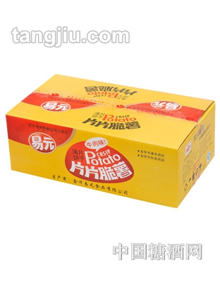 易元牛肉味片片脆薯薄片饼干