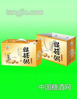 绿知园猴菇粥黄色礼盒