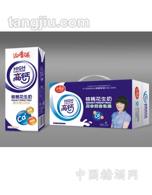 高钙核桃花生奶苗条装