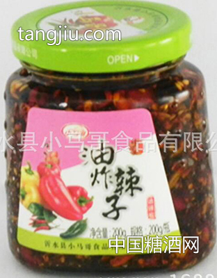 油炸辣子油辣椒调味酱-小马哥食品