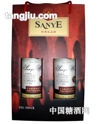 三叶手提两支装礼品酒