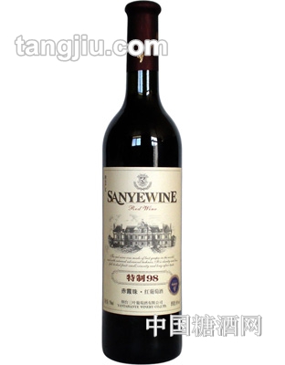三叶特制98赤霞珠红葡萄酒