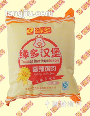 缘多汉堡香辣鸡肉120克