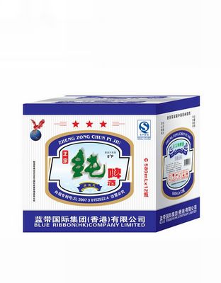580ml正宗纯啤酒外箱