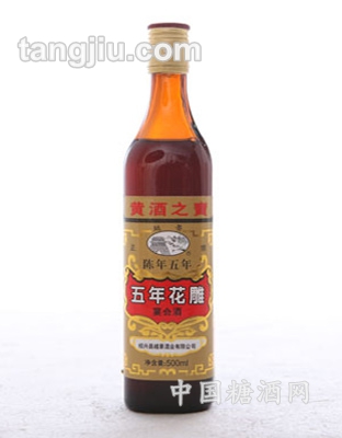 花雕酒5年陈方瓶500ml