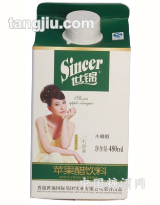 世锦苹果醋屋顶包480ml