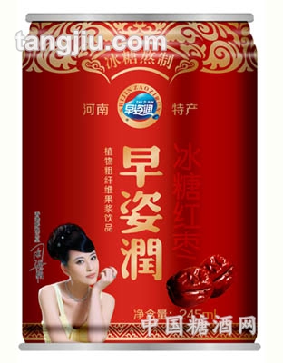 红罐冰糖红枣饮料早姿润245ml