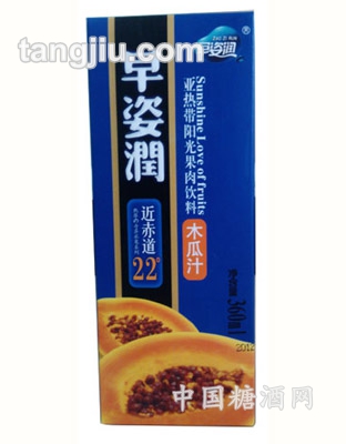 亚热带阳光果肉饮料木瓜汁360ml
