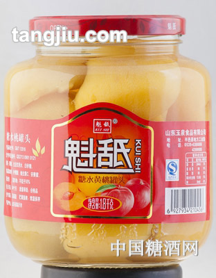 魁舐糖水黄桃罐头1.8kg