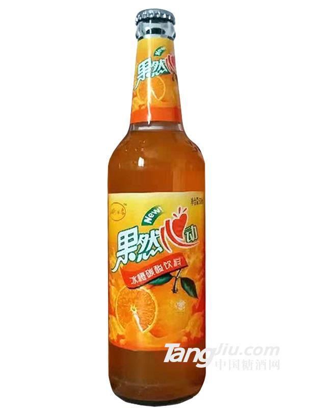 果然心动冰橙碳酸饮料500ml