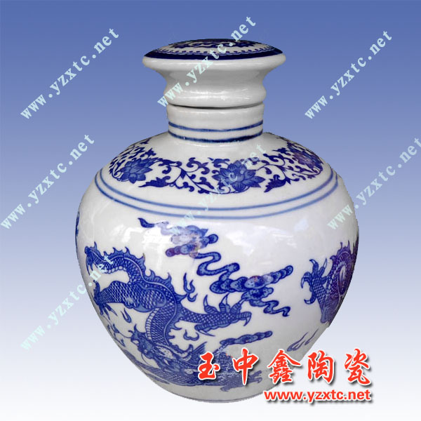 景德镇青花陶瓷酒瓶设计 陶瓷酒瓶图片