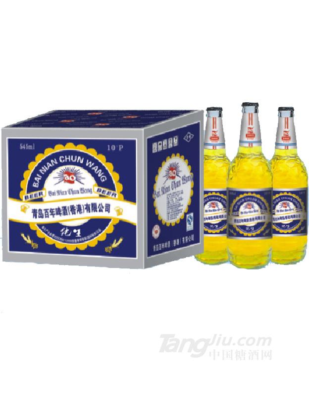 10度百年蓝色纯王啤酒545ML