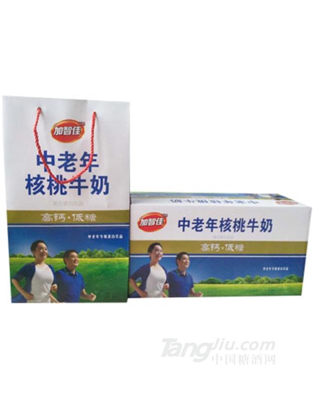 加智佳中老年核桃牛奶高钙低糖专属蛋白饮品