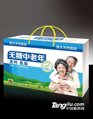 无糖中老年高钙低脂牛奶