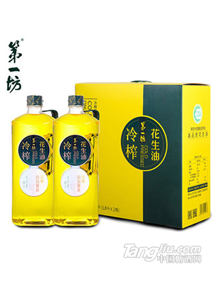 一坊冷榨花生油1.8L_2礼盒装