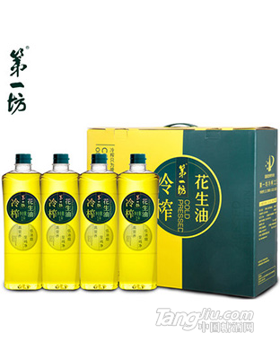 一坊冷榨花生油1L_4礼盒装