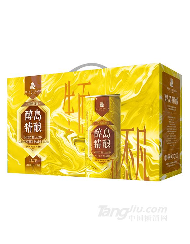 醇岛精酿黄啤1L×4罐