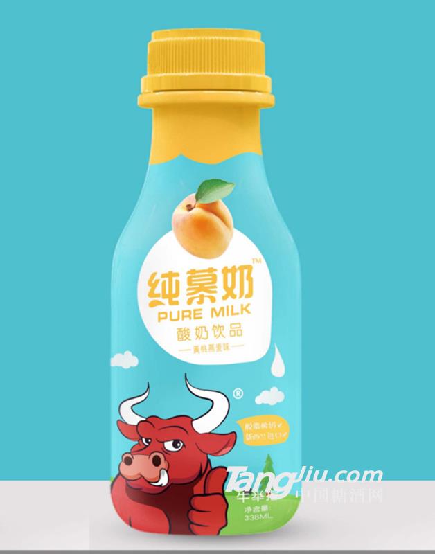 纯慕奶黄桃燕麦味酸奶饮品338ml