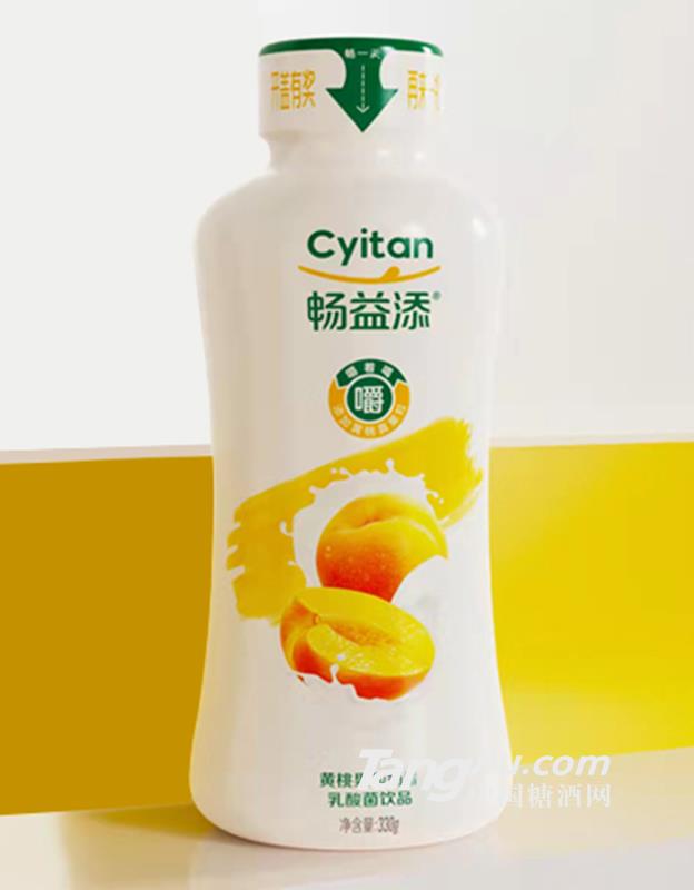 畅益添黄桃果粒奶昔饮品330g
