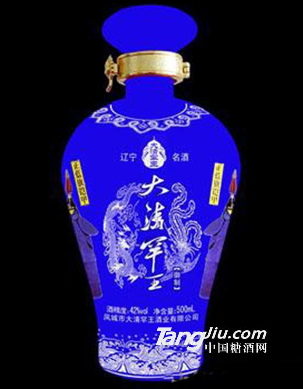 御制八旗之正蓝旗瓷瓶500ml