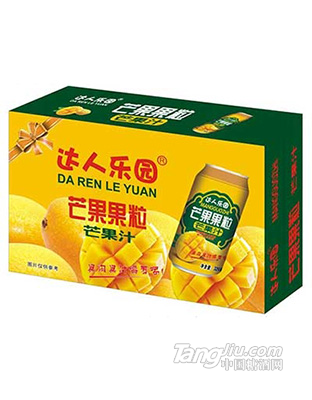 达人乐园芒果果粒芒果汁饮料箱装-320ml
