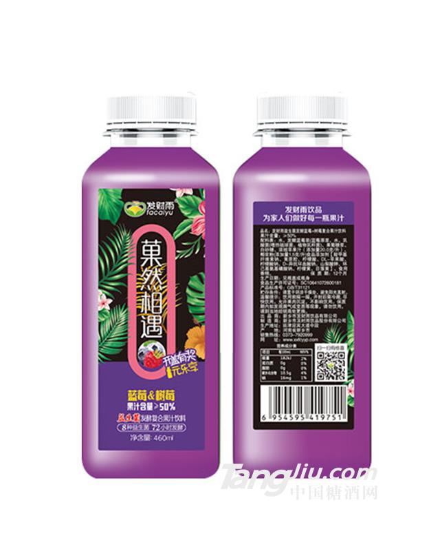 发财雨菓然相遇葡萄+树莓果汁饮料460ml