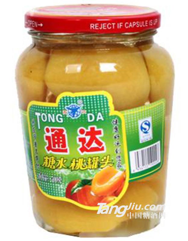 通达牌668克糖水桃罐头