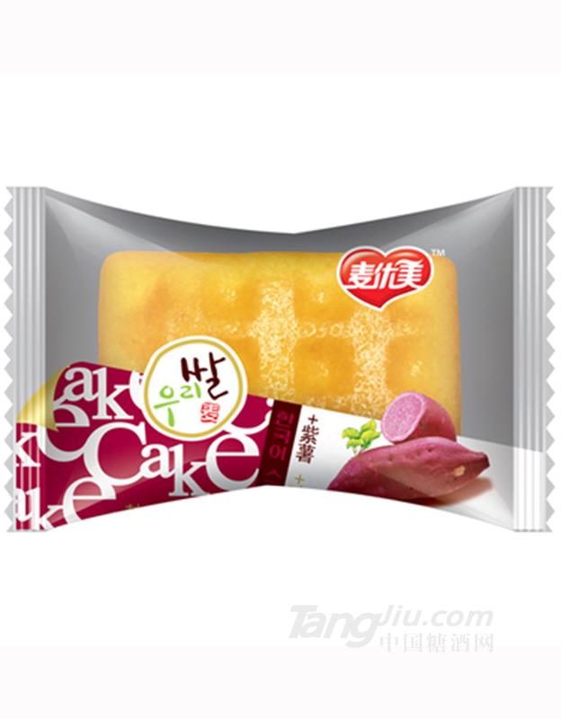 麦优美方格子蛋糕紫薯味