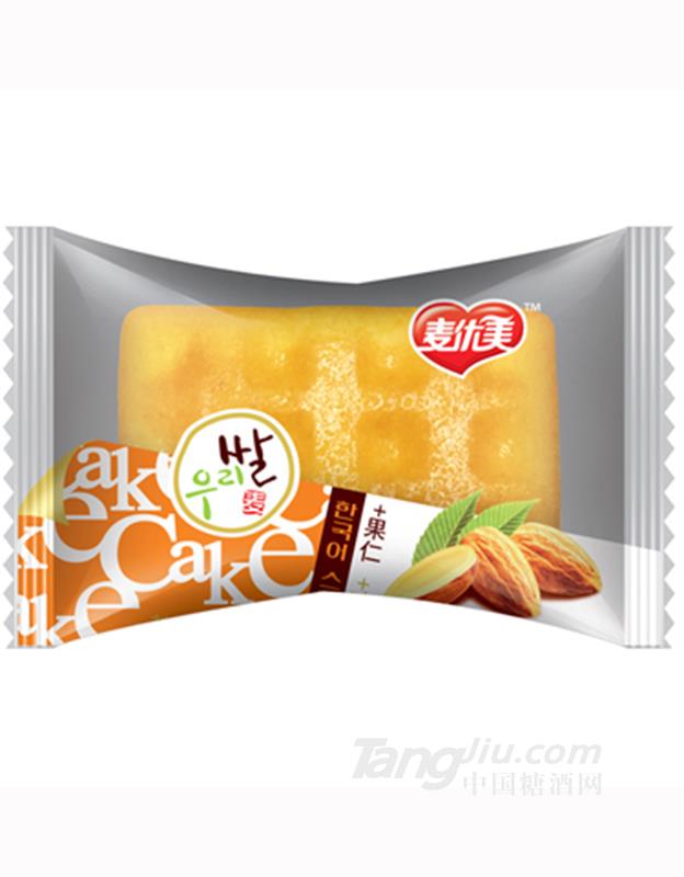 麦优美方格子蛋糕味果仁味