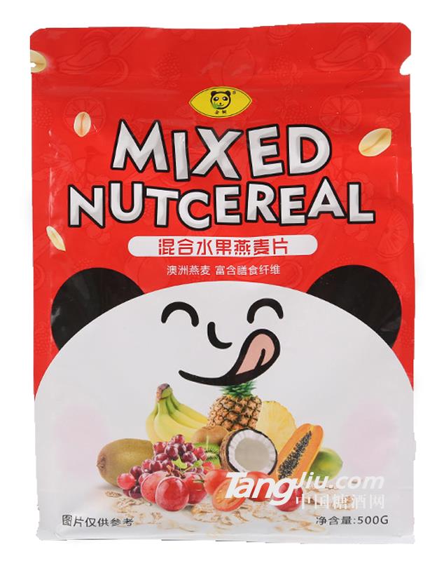 水果麦片营养燕麦片即食代餐坚果谷物冲饮非脱脂免煮早餐食品-500g