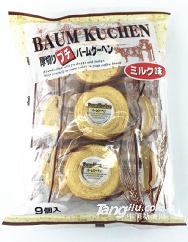 日本进口零食品 牧原制菓厚切 牛乳年轮蛋糕-270g