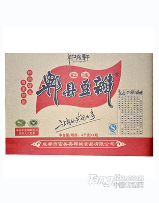 郫城轩郫县豆瓣酱4kg_4瓶装