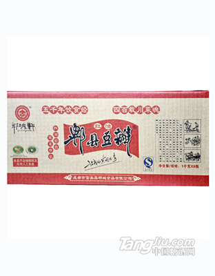 郫城轩郫县豆瓣酱1kg_8瓶装