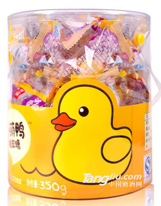小萌鸭橡皮糖桶装