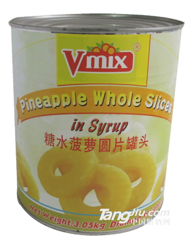 维美斯糖水菠萝原片罐头3kg
