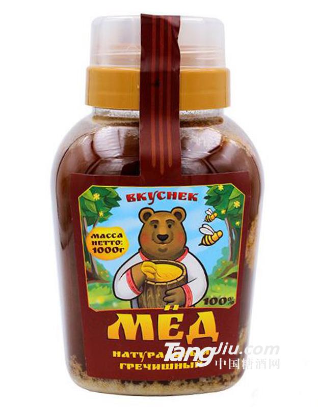俄罗斯原装进口小熊蜂蜜结晶荞麦蜂蜜