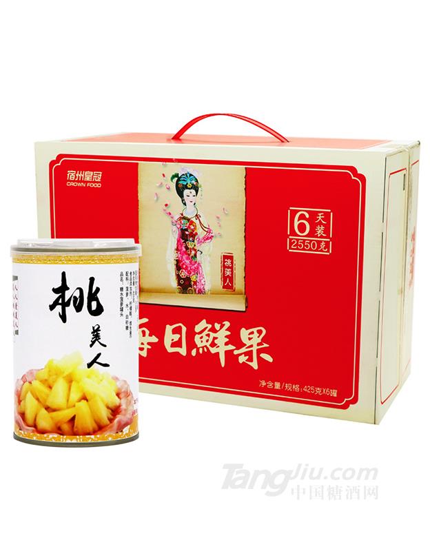 桃美人每日鲜果糖水菠萝罐头425gX6罐