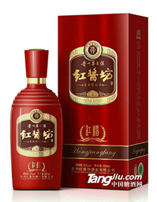 53°红酱坊酒红禧500ml