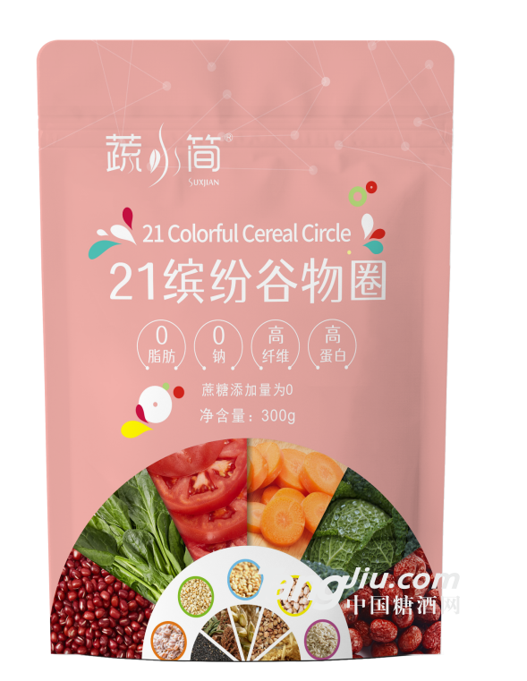 蔬小简21缤纷谷物圈300g