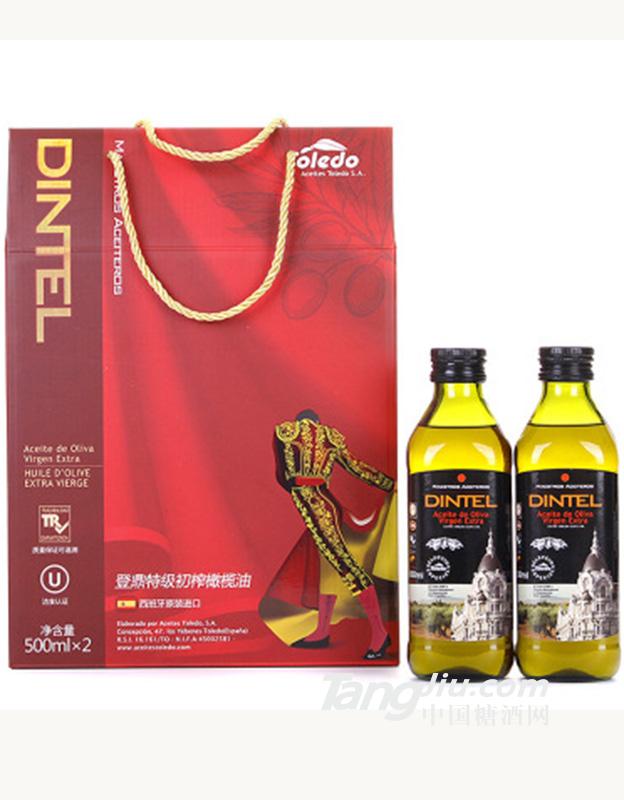 登鼎初榨橄榄油节日礼盒500mlx2